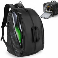 Waterproof Pickleball Backpack Easy to Wipe Pickleball Bag Ventilated Paddle Bag Shoe Compartment Fence Hook for Men, Women, Travel