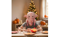 Textured Cooked Chicken Mask Funny Latex Mask with Hood Realistic Long-Lasting for Adults, Pranksters, Halloween