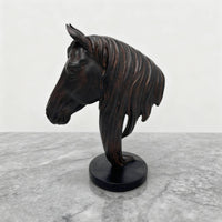 Resin Horse Head Ornament Luxury Accent Creature Figurine for Office, Entryway