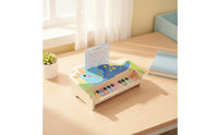 Educational Dinosaur Keyboard with Music Stand Interactive Piano with Music Stand Compact Wooden Keyboard Sturdy for Toddlers, Playroom