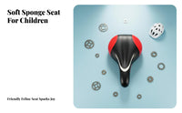 children's Bike Seat Shock Absorbing Kids Cycle Saddle Comfortable Kids Bike Saddle for Children, Girls, Outdoor Riding, Biking, Biking