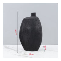 Black Resin Vase Neutral Modern Decorative Vase Sturdy for Entryway