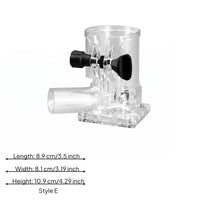 Trim Router Dust Cover Transparent Router Dust Extraction Cover Adjustable Clamp