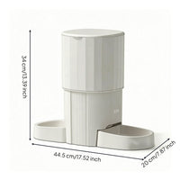 Automatic Pet Feeder with Dual Bowls Battery-Operated Automatic Cat Feeder with Dual Bowls Timed Stable for Cats, Daily Feeding