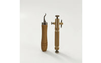 2 Pieces Purfling Cutter Precision Violin Inlay Knife Adjustable Luthier Knife with Wooden Handle for Luthiers