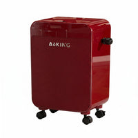 Wheeled Trash Can Fitted Lid Lidded Trash Can Rounded Corners for Bathroom