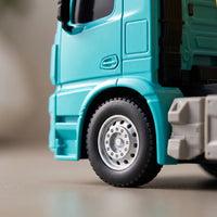 Inertial Toy Truck with Trailer Plastic Transport Truck Toy Friction Powered Interactive for Children, Toddlers, Playroom, Play Mat