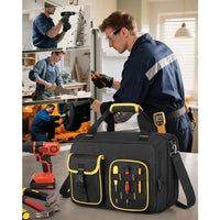 600D Heavy Duty Laptop Tool Bag for Engineers, Electricians, Carpenters, Portable Storage Pouch