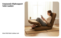 Adjustable Floor Lounger Foldable Chaise Lounge Ergonomic Design for Students