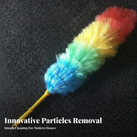 Rainbow Duster Rod Multi-Purpose Dusting Tool Washable Head for Office Workers