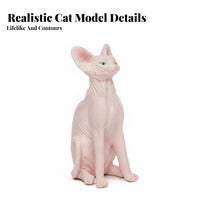 Collectible Realistic Cat Figurine Lightweight and Portable Simulation Cat Ornament Fine Workmanship for Children, Shelf Decor
