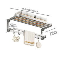 Space Aluminum Towel Rack
Double-Tier Folding Wall Shelf