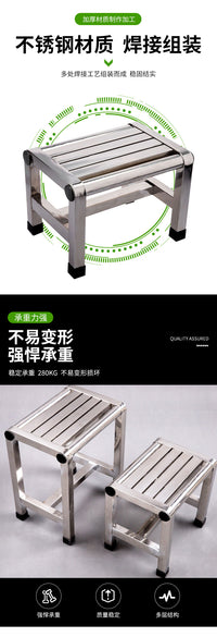 不锈钢方凳 浴室防水洗澡凳摘菜凳防滑凳 家用方凳加厚小凳子