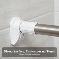 Extendable Tension Rod Easy Installation No Drill Curtain Rod Wall for Renters, Students, Doorway, Washroom, Laundry Room