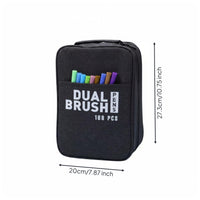 Double-Ended Tip Marker Case Large Capacity Marker Organizer Case Elastic Holders Pencil Storage Pouch for Travel