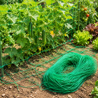 Verdant Garden Netting Mesh, 2.7m Square Trellis for Climbing Plants, Synthetic Polymer Support for Peas & Beans