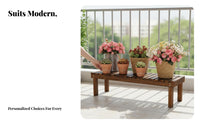 3-Tier Plant Shelf Freestanding 3-Tier Long Bench Space-Saving for Living Room