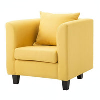 Upholstered Club Chair Space Saving Sofa Minimalist Design Plush Feel Upholstery for Homeowners, Living Room, Office