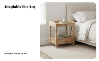 Bedside Cabinet with Drawer French Country design Single-Drawer End Table for Den