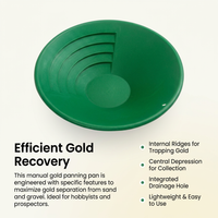 Gold Washing Pan for Sand Gravel, Lightweight Panning Kit for Outdoor, Manual Sieveing Use, Gold Pro - 260*72mm