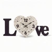 LOVE Letter Wall Clock Noiseless Clock with LOVE Letters Romantic for Living Room