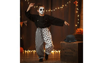 Clown Pants with Elastic Ankles Carnival-Themed Clown Pants Black and White for Entertainers, Cosplayers, Halloween, Stage Performance, Cosplay