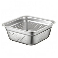 Stainless Steel Straining Basin Smooth Silver Finish Household Item Open Top