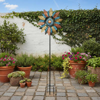 Solar Blade Wind Double Sided Rotating Blade Garden Whirligig Rust Resistant