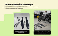 High-strength black engine guard for Model Z motorcycle