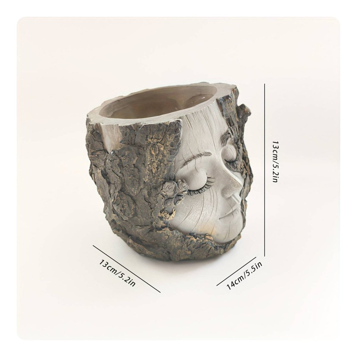 Divine Face Planter Weather-Resistant Divine Head Planter for Patio, Balcony