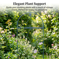 Trellis for Climbing Plants, 111-170cm Iron Garden Support, 50cm Wide Rust-Resistant Plant Trellis, Sweet Pea