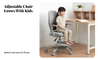 Kids Rolling Desk Chair With Wheels Ergonomic Seat 360-Degree Swivel for School