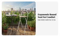 Foldable Counter Stool No Assembly Needed Foldable Bar Seatingtool with Back