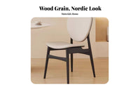 Wooden Chair with Woven Seat Wabi-Sabi design Dining Seating Nordic Aesthetic dense Wood Frame for Adults, Cafe, Kitchen, Study