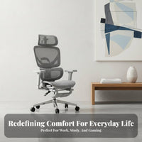Ergonomic Computer Chair Adjustable Height Rolling Mesh Seat Rocking Function