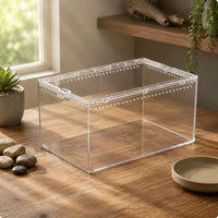 Gecko Habitat Box Natural Design Desert Terrarium Enclosure Ventilated