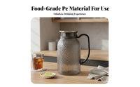 Large Capacity Cold Water Kettle Food-Grade Material Pineapple Textured Pitcher Shatter Resistant Jug with Lid for Home, Restaurant, Party