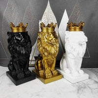 European Crown Lion Ornament Resin Craft