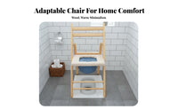 Folding Wooden Potty Chair Foldable Design Mobility Assistance for assistancegivers