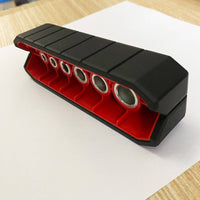 Accurate Positioning Dowel Hole Jig Self-Centering Drilling Positioner Block 2-in-1 Hole Drilling Guide Anti-Slip for Woodworkers, Furniture Making