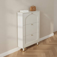 Tipping Shoe Storage Unit Large Capacity Flip Drawer Shoe Storage Contemporary Home Furniture for Entryway, Hallway