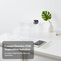 Aquatic Habitat Hatchery Box Removable Divider Aquatic Habitat Separation Box Betta Guppy Breeding Fish Habitat Multi-Functional