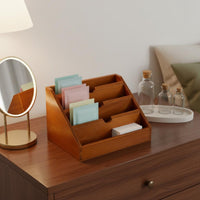 Wooden Desk Organizer Sturdy Wood Desk Storage Rack Sturdy for Study Room