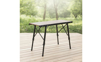 Adjustable Height Table Compact Table with Slatted Tabletop Easy to Set up for Campers, Patio