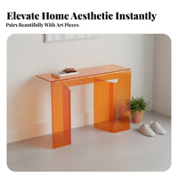 Narrow Console Table Light Luxury design Water Ripple Accent Table Modern Design Slim outline for Entryway, Behind Sofa, Bedroom
