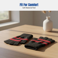 Winter Warm Half Finger Gloves, Knitted, Fleece Lined, Unisex, Korean Style, Outdoor, Writing, Cycling, Driving
