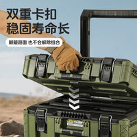 绿林工具箱五金收纳盒组合拉杆堆叠箱式工业级新款基站型手拉大箱
