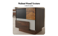sturdy Wood Construction Nightstand with Drawers and Shelf elegant aesthetic Single-Drawer End Table with Shelf Distressed Finish Bedside Cabinet Modern Design for Homeowners, Parents, Students, Guest Room, Hallway, Office, Nursery