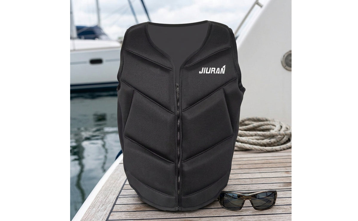 Slim-Profile Buoyancy Vest with Zipper Close-Fitting Adult Life Vest Lightweight Adult Life Jacket Long-Lasting for Adults