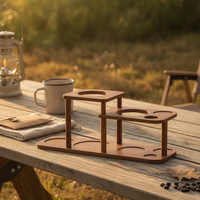 Coffee Machine Stand Circular Cutouts Espresso Machine Stand Minimal Design